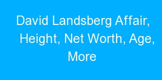 David Landsberg Affair, Height, Net Worth, Age, More