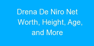 Drena De Niro Net Worth, Height, Age, and More