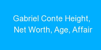 Gabriel Conte Height, Net Worth, Age, Affair