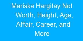 Mariska Hargitay Net Worth, Height, Age, Affair, Career, and More