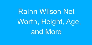 Rainn Wilson Net Worth, Height, Age, and More