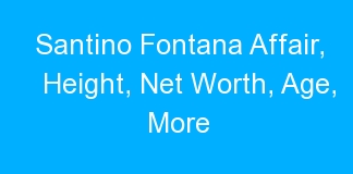 Santino Fontana Affair, Height, Net Worth, Age, More