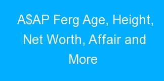 A$AP Ferg Age, Height, Net Worth, Affair and More