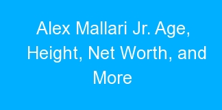 Alex Mallari Jr. Age, Height, Net Worth, and More