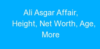 Ali Asgar Affair, Height, Net Worth, Age, More