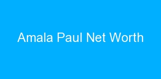 Amala Paul Net Worth
