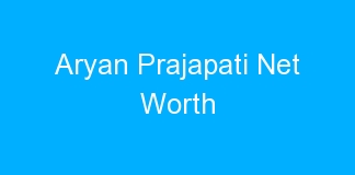 Aryan Prajapati Net Worth