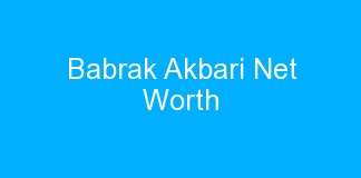 Babrak Akbari Net Worth