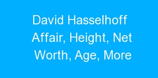 David Hasselhoff Affair, Height, Net Worth, Age, More