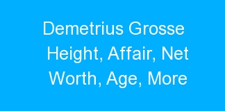 Demetrius Grosse Height, Affair, Net Worth, Age, More