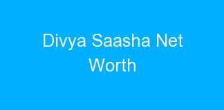 Divya Saasha Net Worth