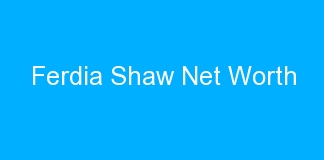 Ferdia Shaw Net Worth