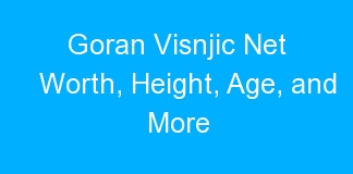 Goran Visnjic Net Worth, Height, Age, and More