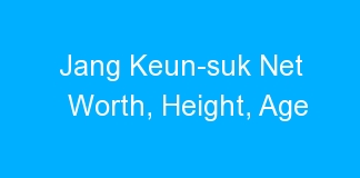 Jang Keun-suk Net Worth, Height, Age
