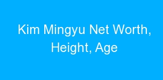 Kim Mingyu Net Worth, Height, Age