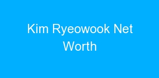 Kim Ryeowook Net Worth
