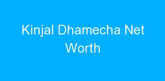 Kinjal Dhamecha Net Worth