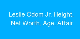 Leslie Odom Jr. Height, Net Worth, Age, Affair