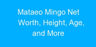 Mataeo Mingo Net Worth, Height, Age, and More