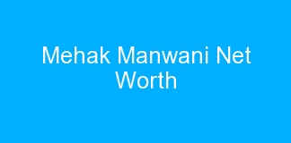 Mehak Manwani Net Worth