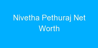 Nivetha Pethuraj Net Worth