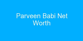 Parveen Babi Net Worth
