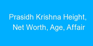 Prasidh Krishna Height, Net Worth, Age, Affair