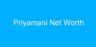Priyamani Net Worth