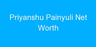 Priyanshu Painyuli Net Worth
