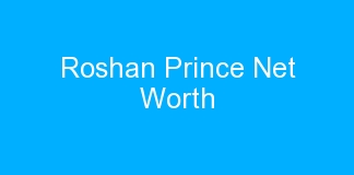 Roshan Prince Net Worth