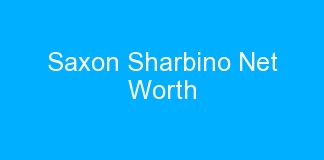 Saxon Sharbino Net Worth