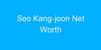Seo Kang-joon Net Worth