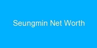 Seungmin Net Worth
