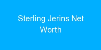 Sterling Jerins Net Worth