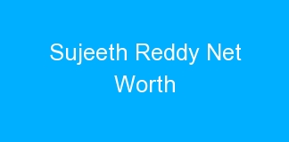 Sujeeth Reddy Net Worth