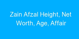 Zain Afzal Height, Net Worth, Age, Affair