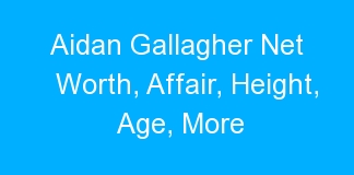 Aidan Gallagher Net Worth, Affair, Height, Age, More