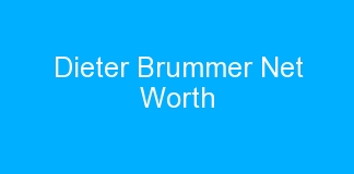 Dieter Brummer Net Worth
