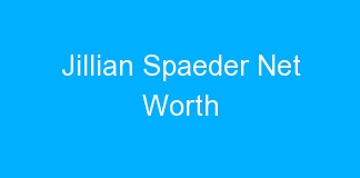 Jillian Spaeder Net Worth
