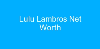 Lulu Lambros Net Worth