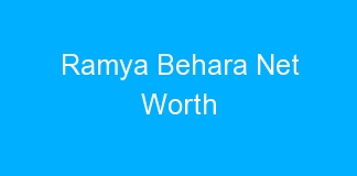 Ramya Behara Net Worth