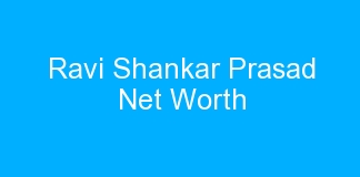 Ravi Shankar Prasad Net Worth