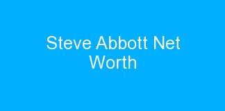 Steve Abbott Net Worth
