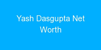 Yash Dasgupta Net Worth