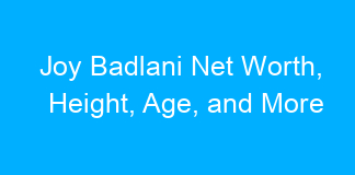 Joy Badlani Net Worth, Height, Age, and More