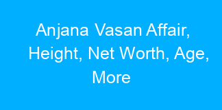 Anjana Vasan Affair, Height, Net Worth, Age, More