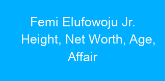 Femi Elufowoju Jr. Height, Net Worth, Age, Affair